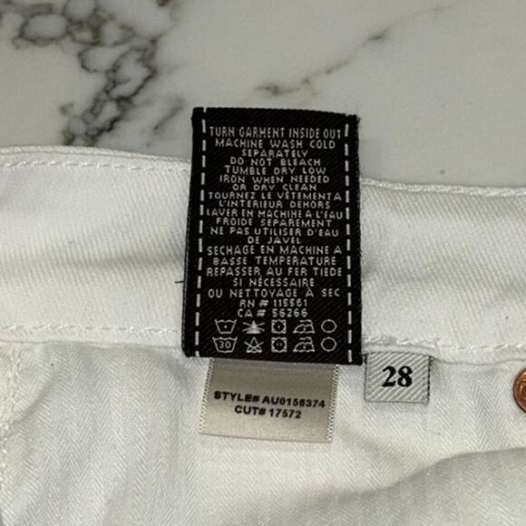 7 For All Mankind Women’s Size 28 Kimmie Bootcut White Jeans Made in USA - Picture 5 of 10